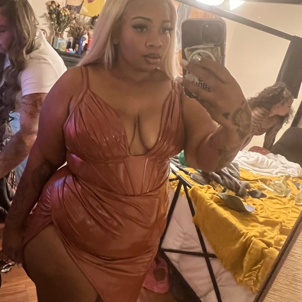 Liquid latex dress